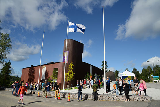 Finnish flag in the Haltia Nature Center